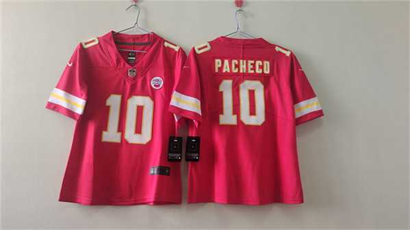 Womens Kansas City Chiefs #10 Isiah Pacheco Red Vapor Untouchable Limited Stitched Jersey